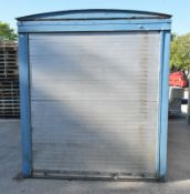 Roller shutter storage container (W2180 x D3800 x H2380mm) with Hoval Uno-8 gas boiler