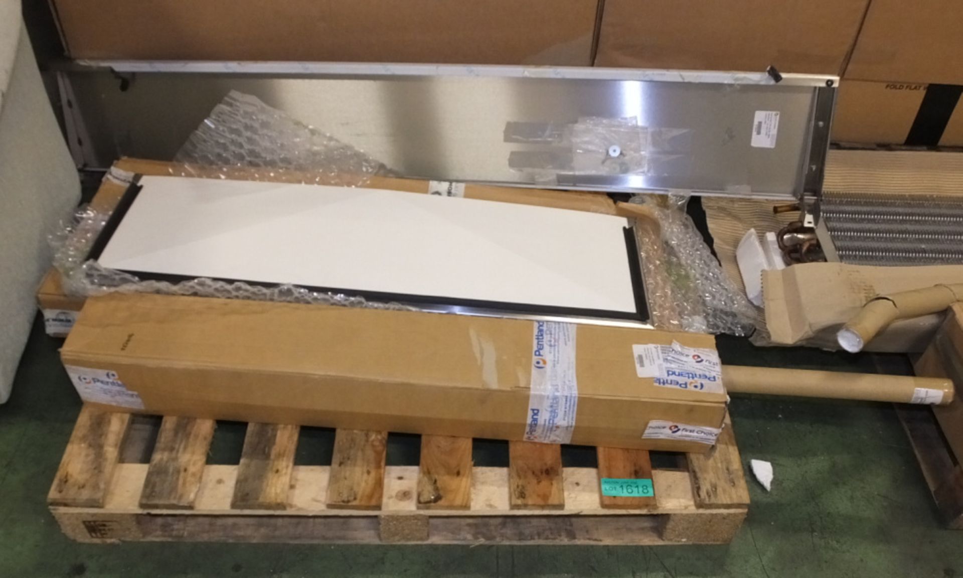 Various catering spares roller blind & stainless steel tray slide - L1755mm