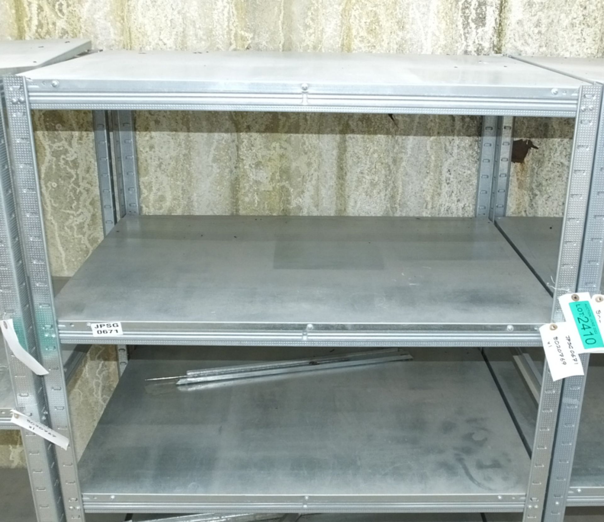 Galvanized 4-tier shelving L 90 x W 60 x H 178cm - Image 2 of 2