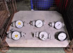Various Pressure gauges - Budenberg & KRG x6