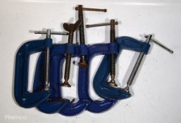 5x G-Clamps - various sizes