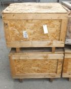 2x Empty wooden crates