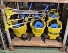 6x SYR mop and bucket with wringer