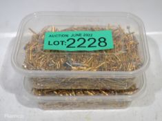 Gold plated pins - 1kg per tub - 2 tubs