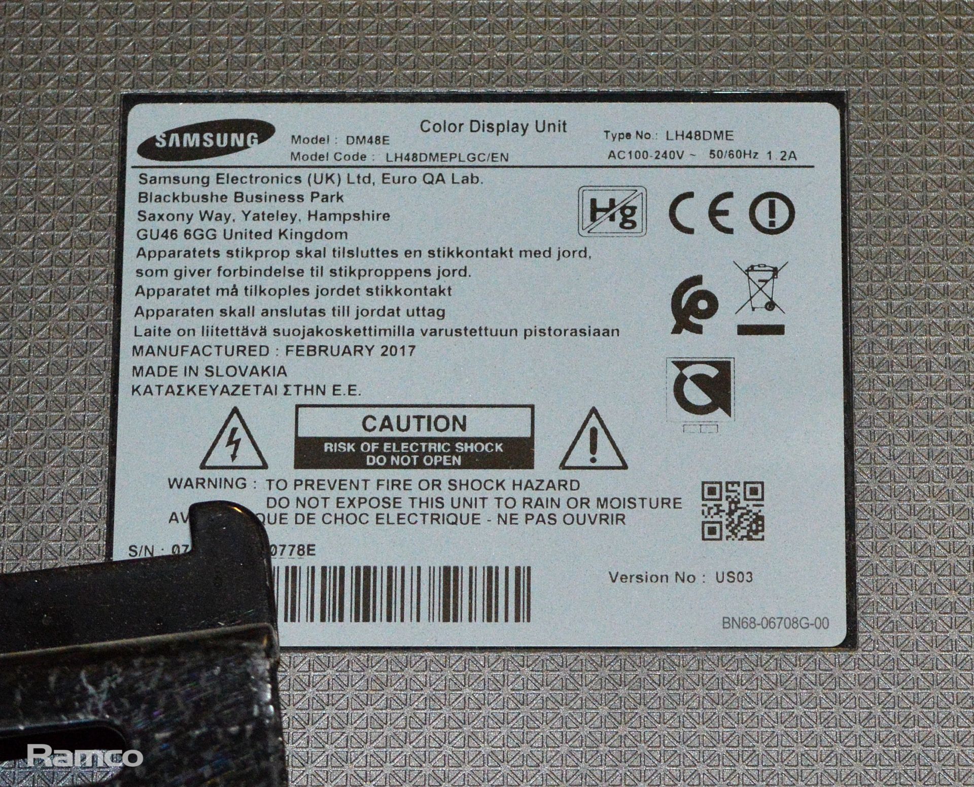 Samsung LH48DME 48 Inch Smart monitor 240V 50/60Hz - Image 3 of 4