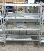 Aluminium frame racking incomplete L 140 x W 47 x H 172cm