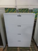 4 Drawer White Filing Cabinet - L900 x W470 x H1330mm