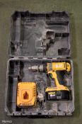 Dewalt DC988 heavy duty cordless drill / driver / hammer drill in case with charger