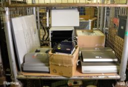 Various office equipment - projector, binder, printer