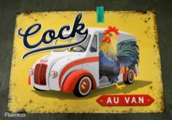 700mm x 500mm tin sign - Au Van