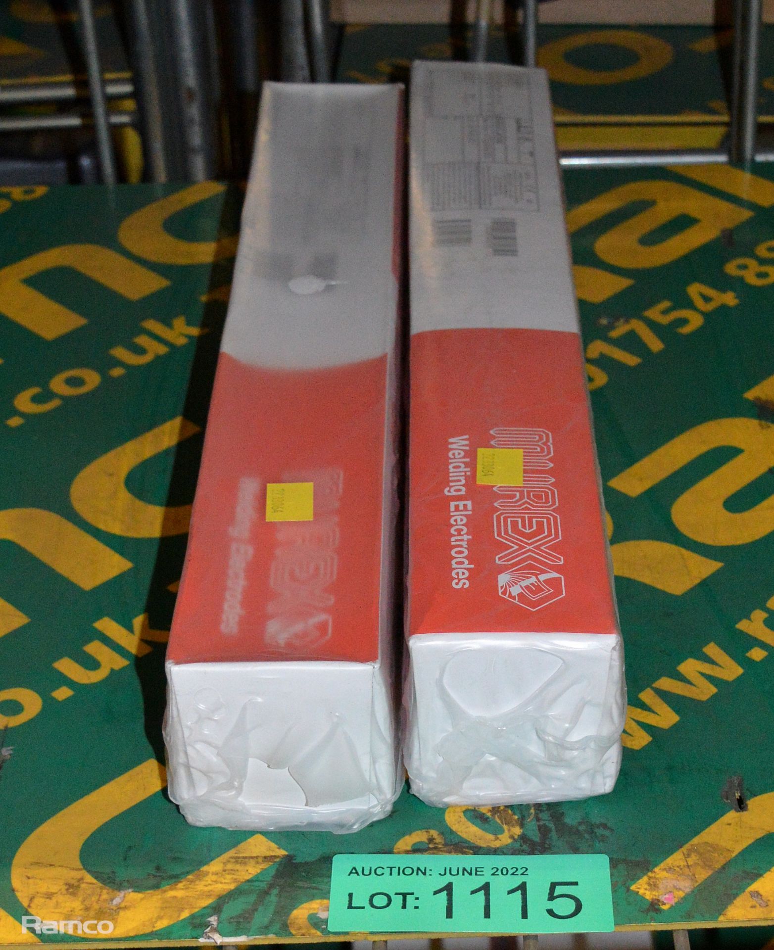 Murex electrode welding rods - 6mm x 450mm steel - 63 per box - 2 boxes