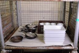 Assorted cookware including oven dishes and heavy-based pans