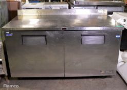 True TWT-60 2 door worktop / prep table fridge L 155 x W 80 x H 100cm