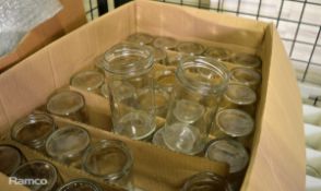 Assorted glass jam jars - approx 200