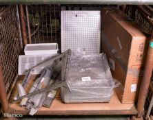 Various catering spares including fridge door assembly