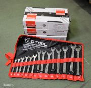 6x Tectool 14 piece combination spanner sets
