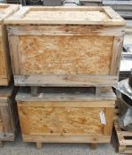 2x Empty wooden crates