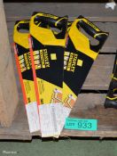 4x Stanley Fatmax hand saws - 380mm