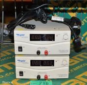 2x Rapid PS1525S DC Regulated Power Supply Units