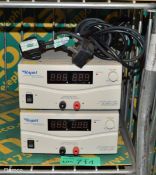 2x Rapid PS1525S DC Regulated Power Supply Units