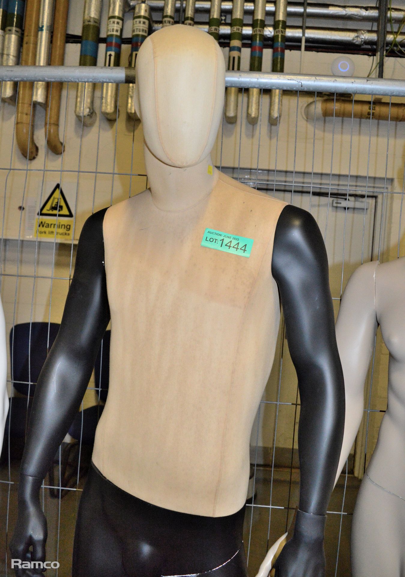Mannequin - full body male (black/wood effect) - Image 2 of 2
