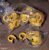 40x Stainless Steel P-Clips - yellow