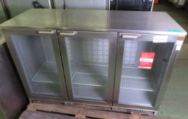 Weald WMMR 135H triple glass door refrigerator 220/230v 50hz