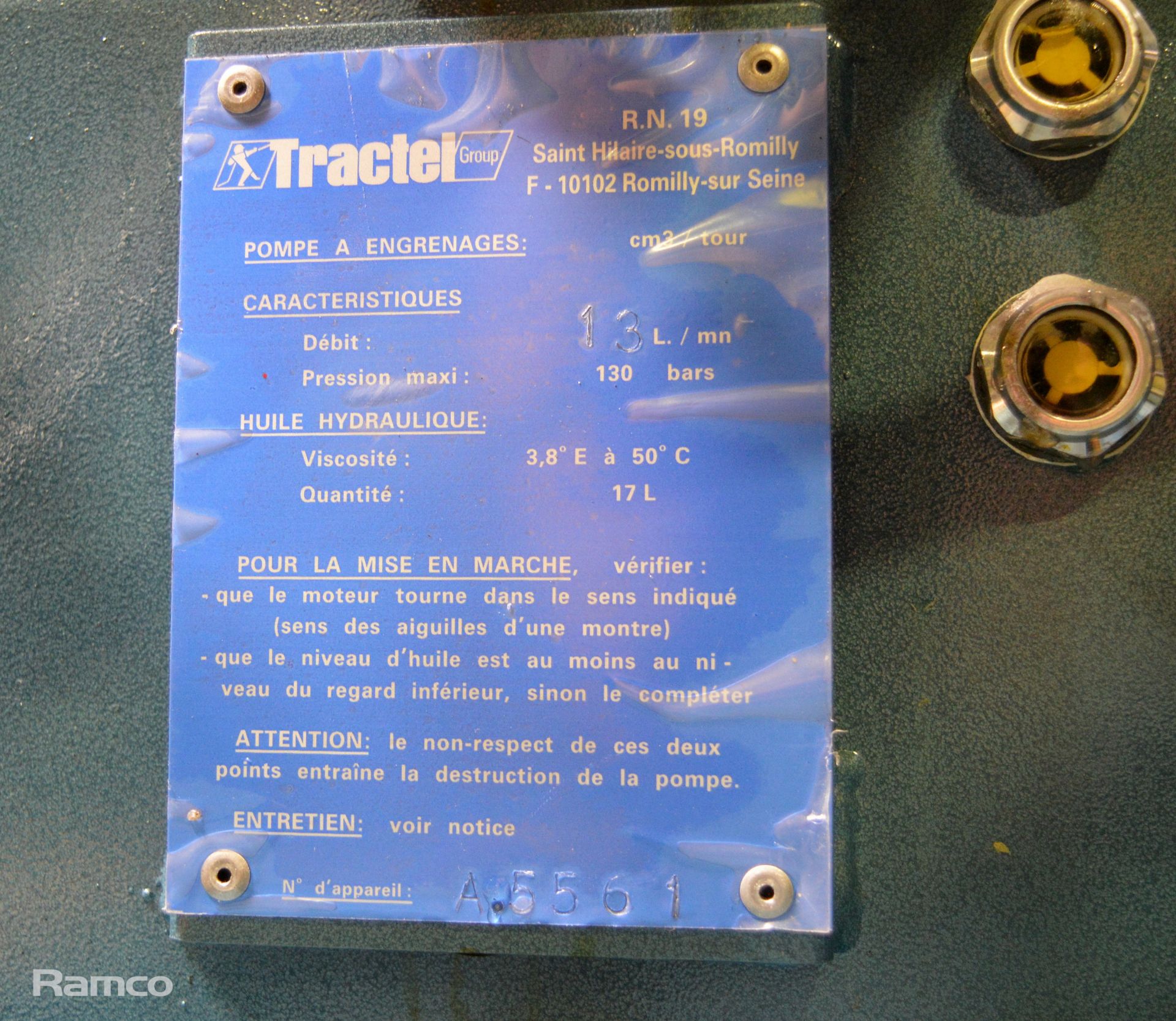 Tractel Hydraulic wire rope hoist system - Image 5 of 6