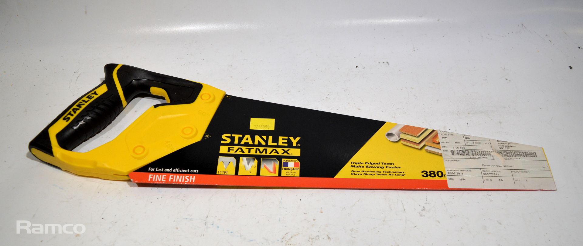 5x Stanley Fatmax hand saws - 380mm - Image 2 of 3
