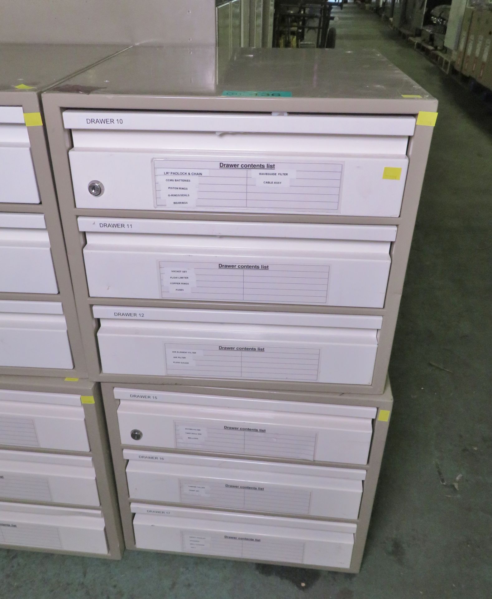 2x Aluminium 3-drawer units L 50 x W 56 x H 46cm - Image 2 of 4