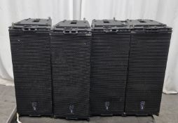 4 x RCF TTL 33A speakers with hanging frame in flight case