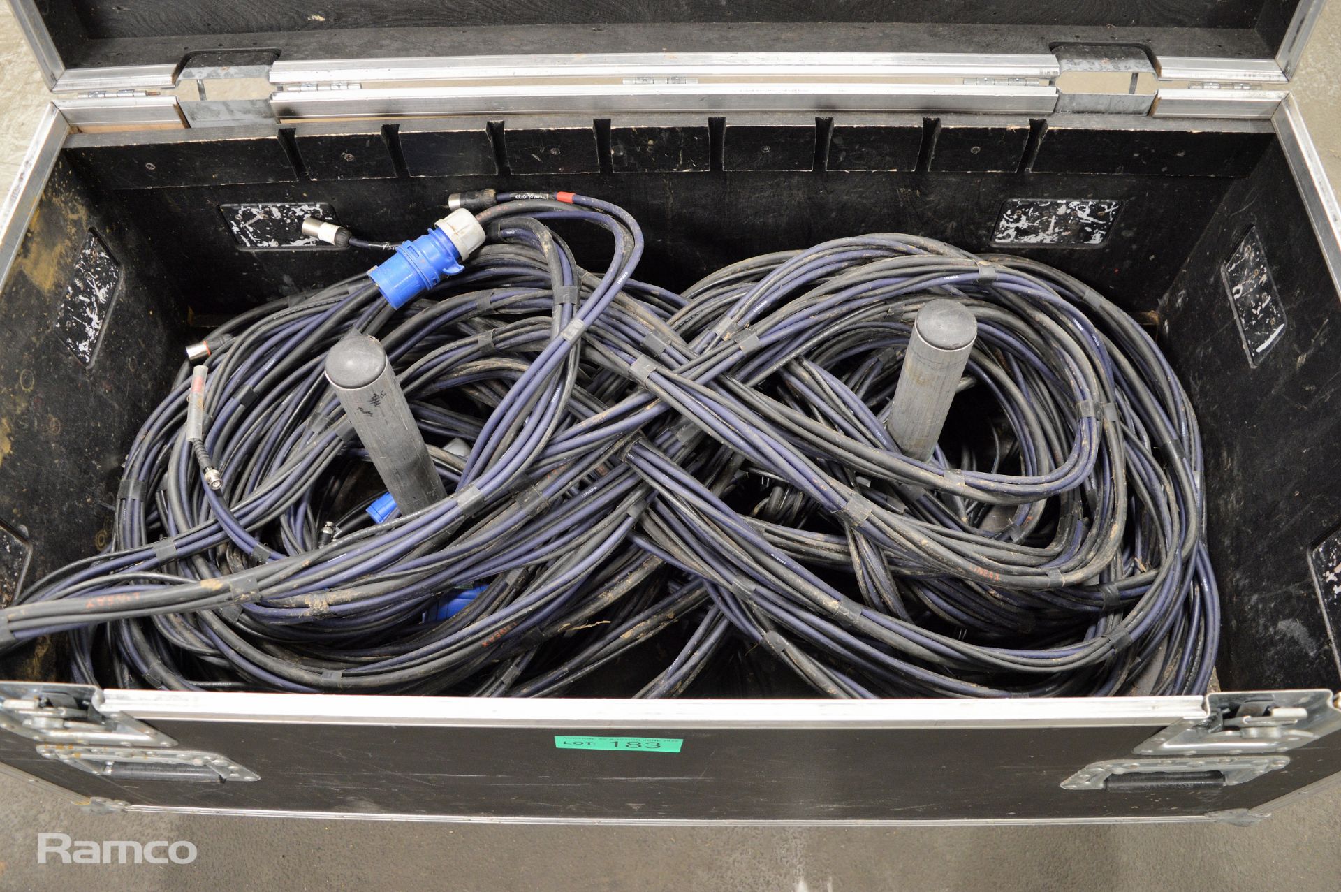 1 x 50m FOH Loom cable, 1 x 20m FOH Loom cable in wheeled flight case - Image 2 of 9