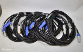 6 x Powercon NAC3FCA and DMX 5 pin cables