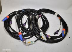 3 x Powercon NAC3FCA and DMX 5 pin cables