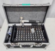Flight case of trussing pins and accessories