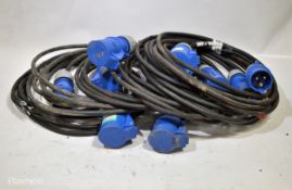 6 x 16a 5m extension cables