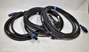 3 x speakon NL4FX 5m cables