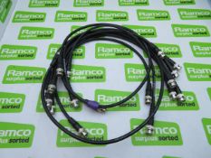 9 x male BNC to male BNC coaxial cables