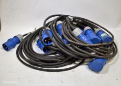 5 x 16a 5m extension cables