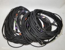 6 x DMX 3 pin cables- 2 x 20m, 3 x 10m, 1 x DMX 5 pin 20m cable