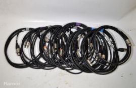 10 x XLR 3 pin cables