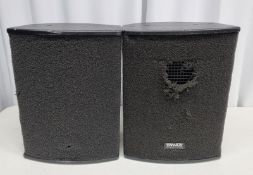 2 x Tannoy V12 loudspeakers in flight case