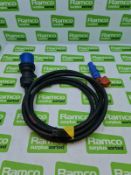 1 x 230v 16a plug to Powercon NAC3FCA 3m cable