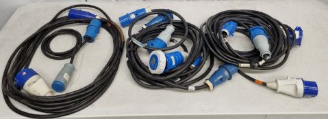 Lot of 32A Extension Cables