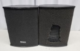 2 x Tannoy V12 loudspeakers in flight case