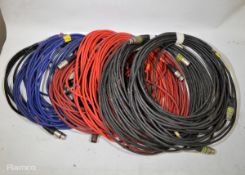 11 x DMX 5 pin cables- 5 x 5m, 4 x 10m, 2 x 20m
