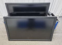 2 x NEC LCDV551 55 inch LCD Display in flight case