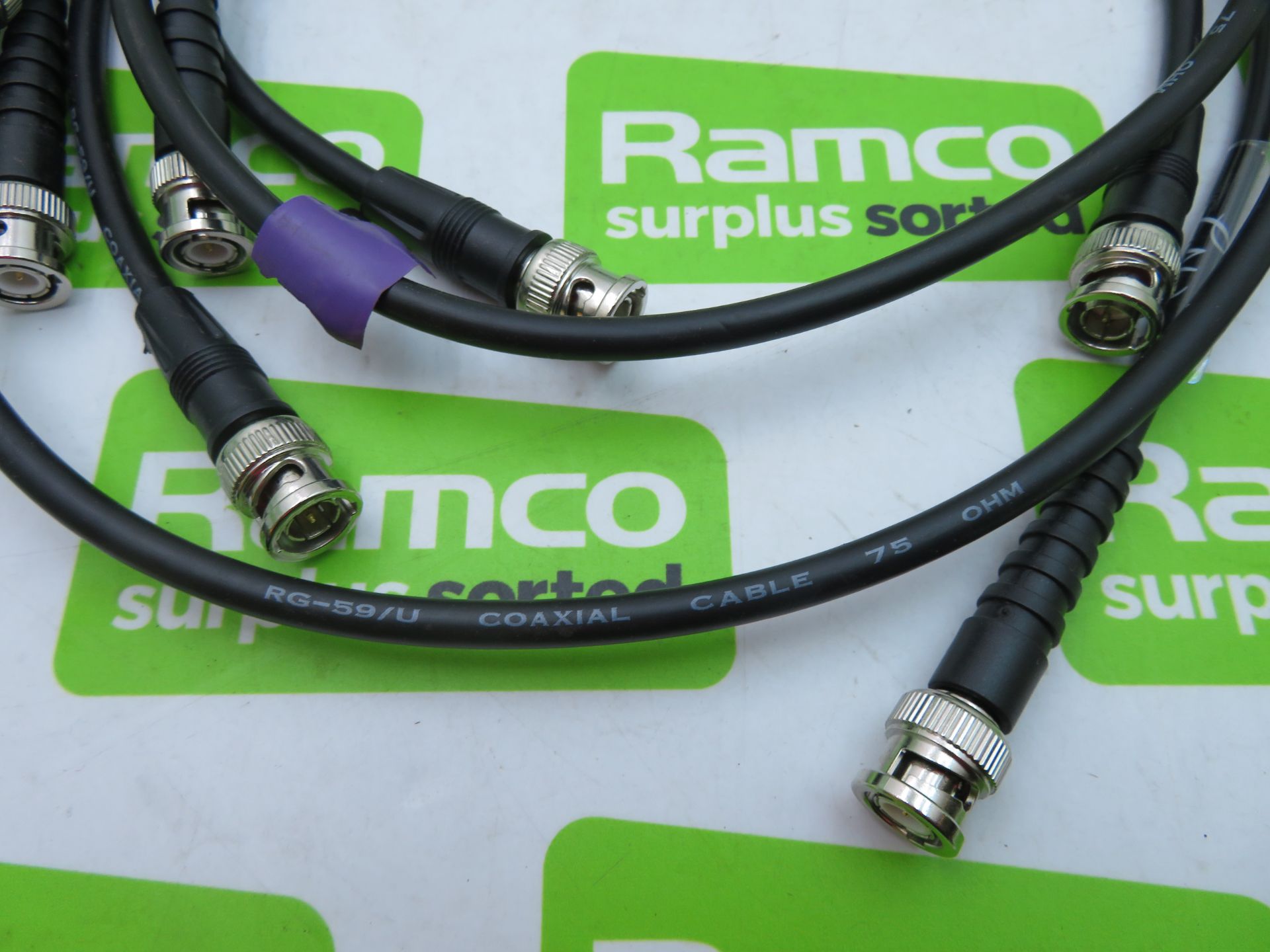 9 x male BNC to male BNC coaxial cables - Image 2 of 2