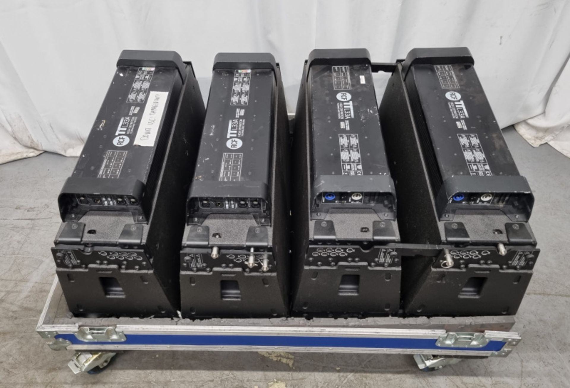 4 x RCF TTL33A 3-way active line array module in flight case - Image 2 of 5