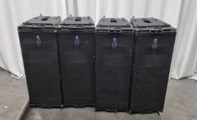 4 x RCF TTL 33A speakers with hanging frame in flight case